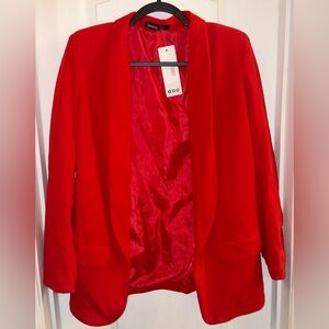 Boohoo Red Women's Blazer